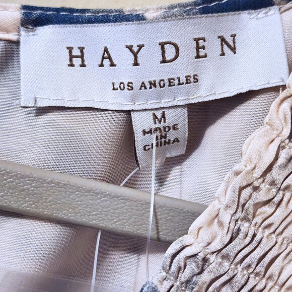 Hayden Los Angeles Blue and Ivory Maxi Dress | Winter Toned Boho | Size M - Picture 10 of 11